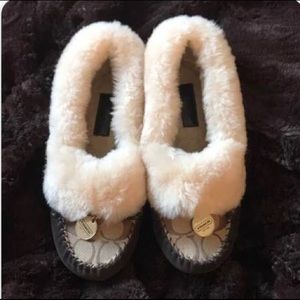 Coach ‘Arleen’ Moccasins with Shearling Fur